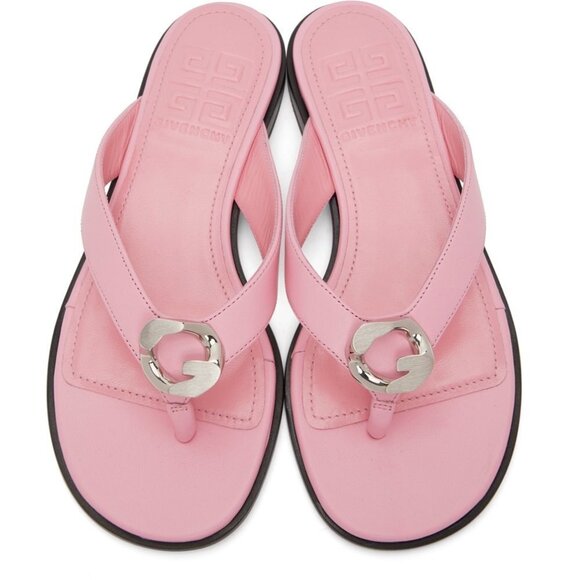 🆕 Authentic Givenchy Pink G Chain Buckle Sandals (SZ 37) - Picture 8 of 12